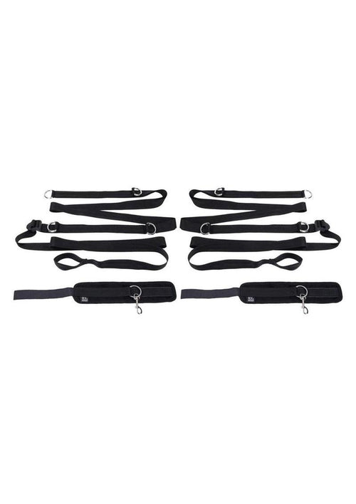 Load image 1 in gallery view. Sex and Mischief Anywhere You Dare Bondage Restraint System - Black/Silver