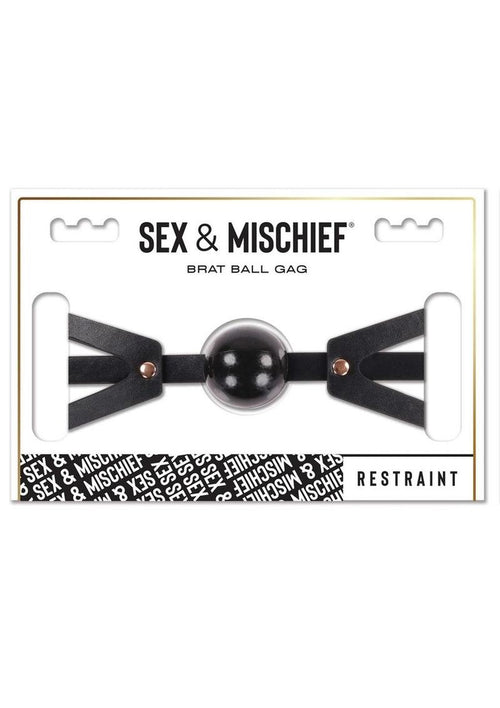 Load image 1 in gallery view. Sex and Mischeif Brat Ball Gag - Black/Rose Gold