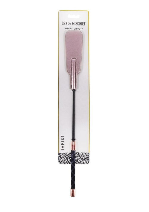 Load image 1 in gallery view. Sex and Mischief Brat Crop - Black/Rose Gold