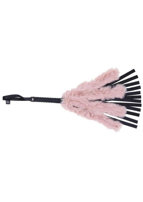 Load image 1 in gallery view. Sex and Mischief Brat Faux Fur Flogger - Black/Rose Gold