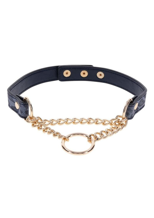 Load image 1 in gallery view. Sex and Mischief Cougar Day Collar - Blue/Gold/Navy