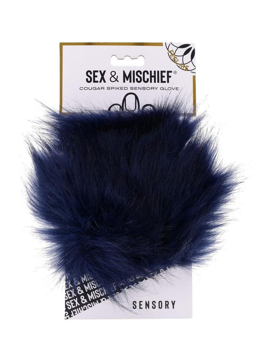 Load image 1 in gallery view. Sex and Mischief Cougar Spiked Sensory Glove - Gold/Navy