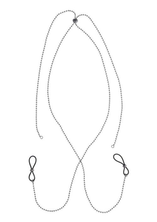 Load image 1 in gallery view. Sex and Mischief Ex's Andamp; Oh's Body Jewelry with Nipple Ties - Black