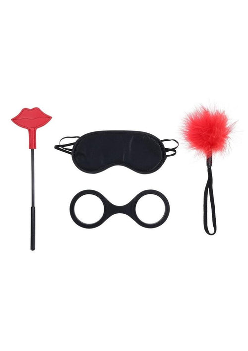Load image 1 in gallery view. Sex and Mischief Ex's Andamp; Oh's Kiss Kit - Black/Red