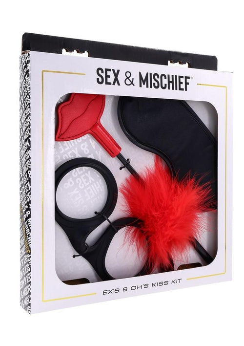 Load image 1 in gallery view. Sex and Mischief Ex's Andamp; Oh's Kiss Kit - Black/Red