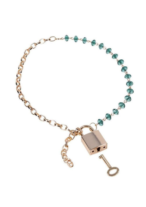 Load image 1 in gallery view. Sex and Mischief Indica Crystal Day Collar - Gold/Green