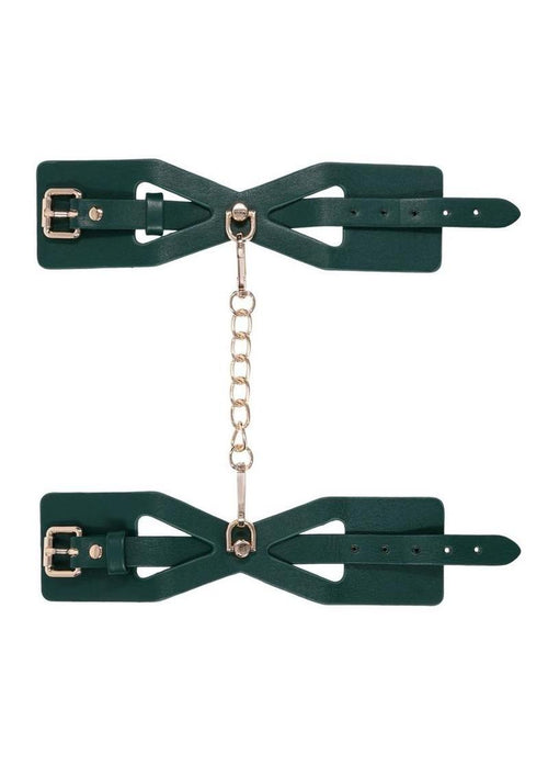 Load image 1 in gallery view. Sex and Mischief Indica Cutout Cuffs - Gold/Green