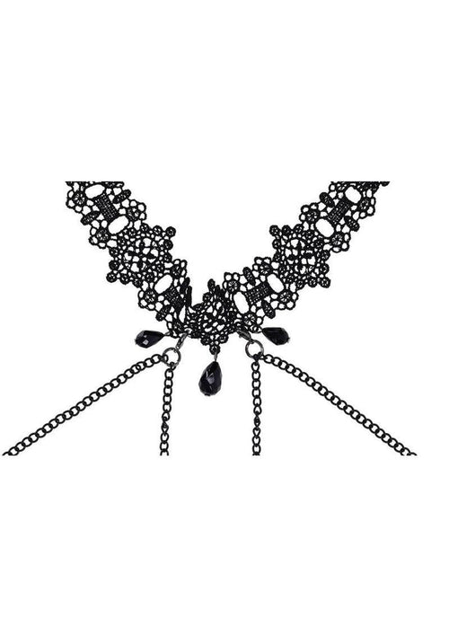 Load image 1 in gallery view. Sex and Mischief Lace Collar with Nipple Ties Sex and Mischief