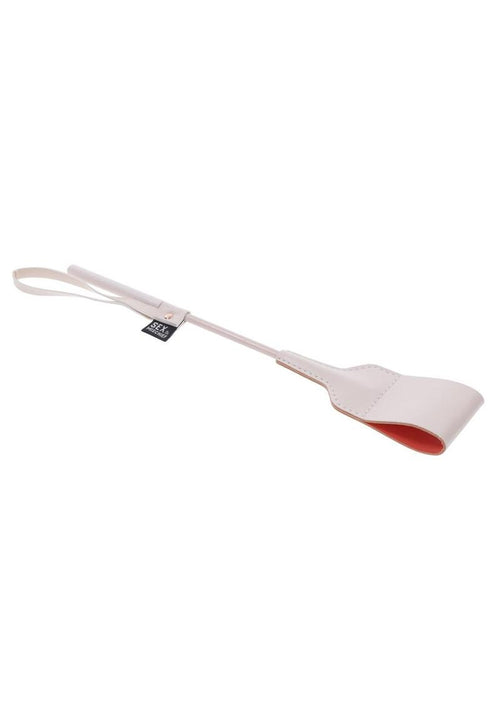 Load image 1 in gallery view. Sex and Mischief Peaches N Creame Riding Crop - Ivory/Orange