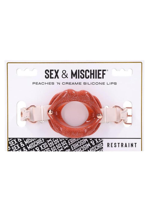Load image 1 in gallery view. Sex and Mischief Peaches N Creame Silicone Lips - Ivory/Rose Gold