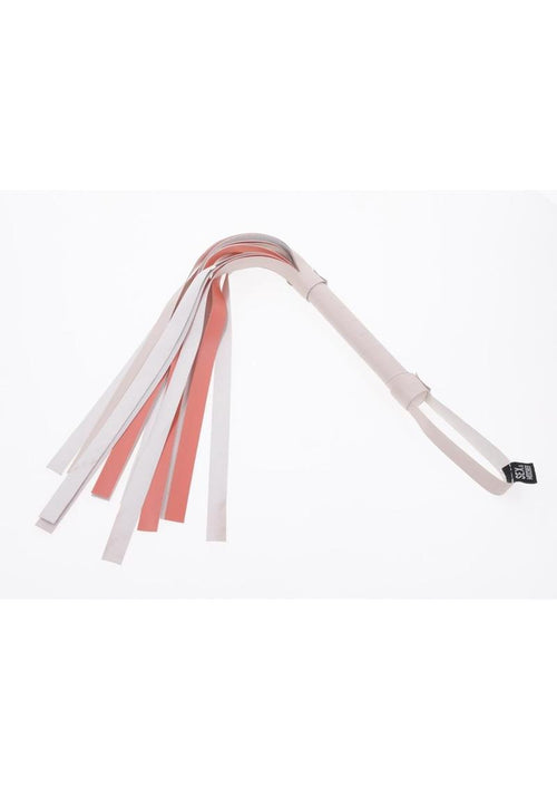 Load image 1 in gallery view. Sex and Mischief Peaches N Creame Stripe Flogger - Ivory/Orange