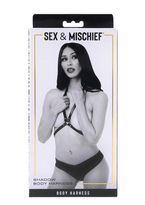 Load image 1 in gallery view. Sex and Mischief Shadow Body Harness - Black/Silver