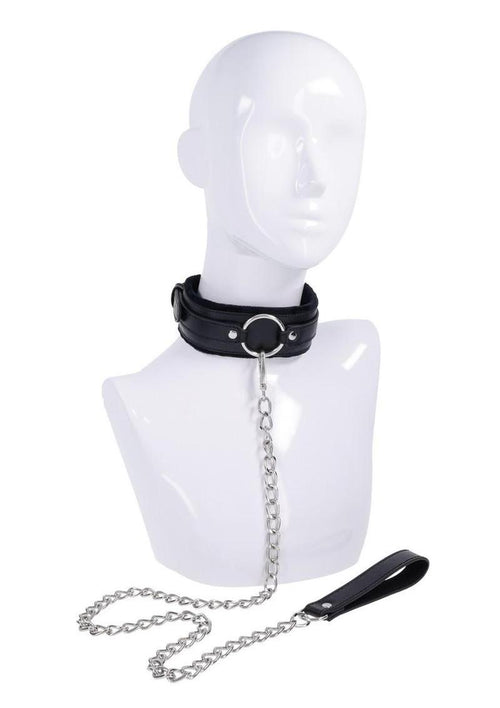 Load image 1 in gallery view. Sex and Mischief Shadow Collar and Leash - Black/Silver