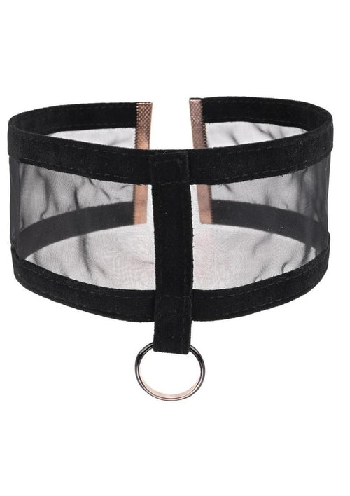 Load image 1 in gallery view. Sex and Mischief Sheer Day Collar - Black/Rose Gold