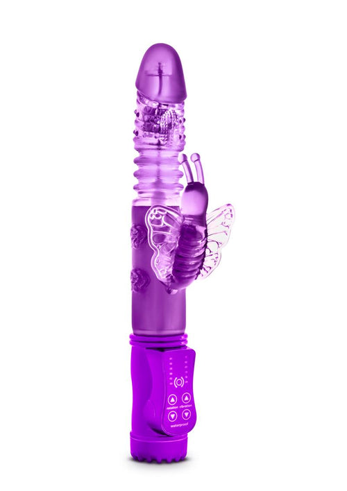 Load image 1 in gallery view. Sexy Things Butterfly Thruster Mini Rabbit Vibrator - Purple