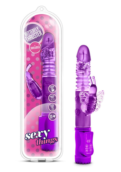 Load image 1 in gallery view. Sexy Things Butterfly Thruster Mini Rabbit Vibrator - Purple