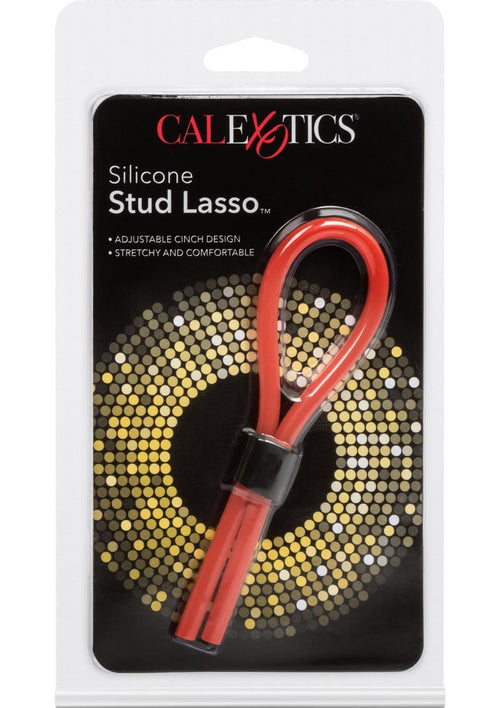 Load image 1 in gallery view. Silicone Stud Lasso Cock Ring - Red