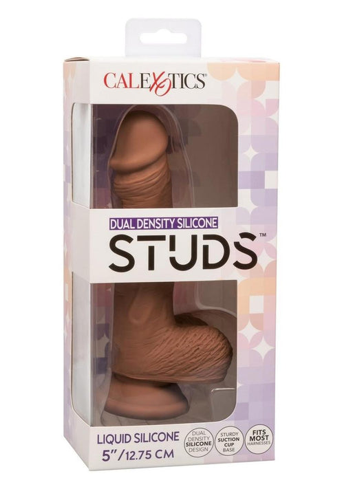 Load image 1 in gallery view. Silicone Studs Dual Density with Suction Cup Base - Chocolate - 5in