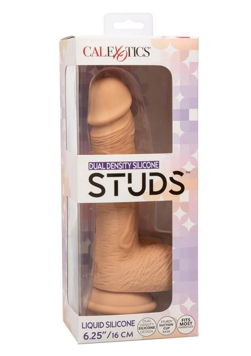 Load image 1 in gallery view. Silicone Studs Dual Density with Suction Cup Base - Vanilla - 6.25in