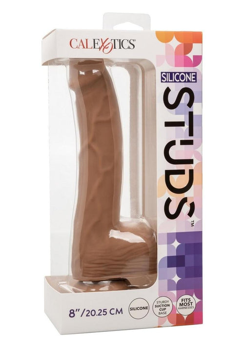 Load image 1 in gallery view. Silicone Studs Realistic Dildo - Caramel - 8in