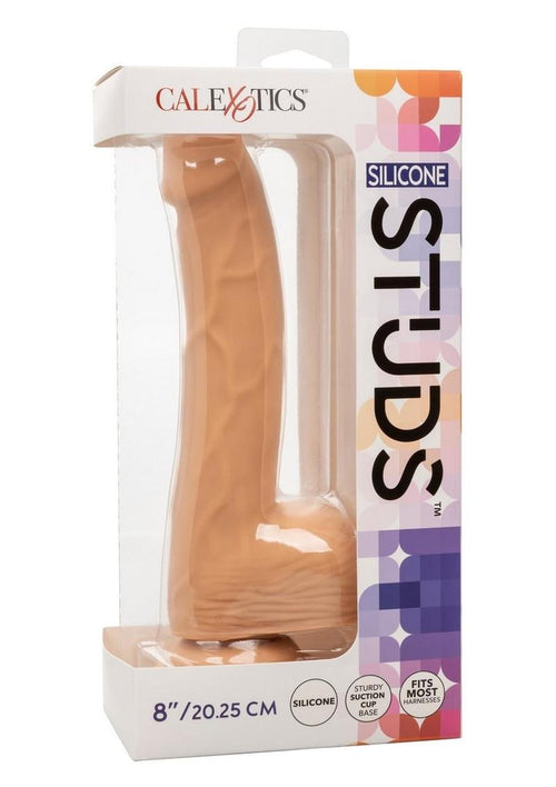Load image 1 in gallery view. Silicone Studs Realistic Dildo - Vanilla - 8in