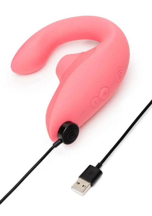 Load image 1 in gallery view. Silicone Vibrator with Clitoral Stimulator - Vibrant - Its Cassidy Bybee