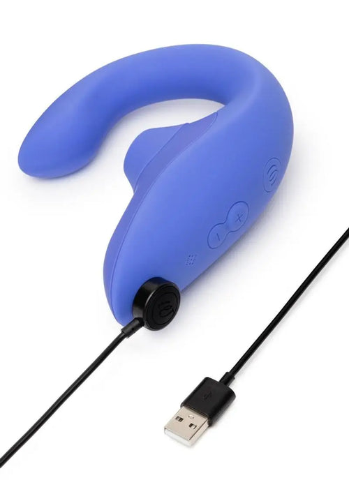 Load image 1 in gallery view. Silicone Vibrator with Clitoral Stimulator - Vibrant - Its Cassidy Bybee
