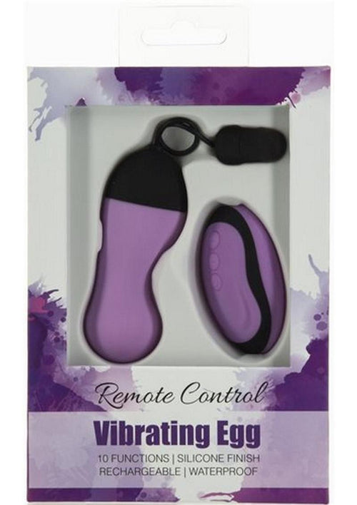 Load image 1 in gallery view. Simple and True Vibrating Rechargeable Silicone Egg with Remote Control - Purple