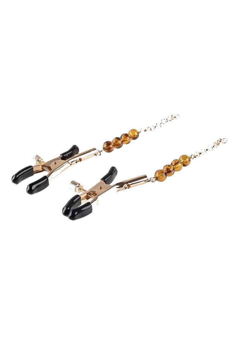 Sincerely Amber Beaded Nipple Clamps Sincerely