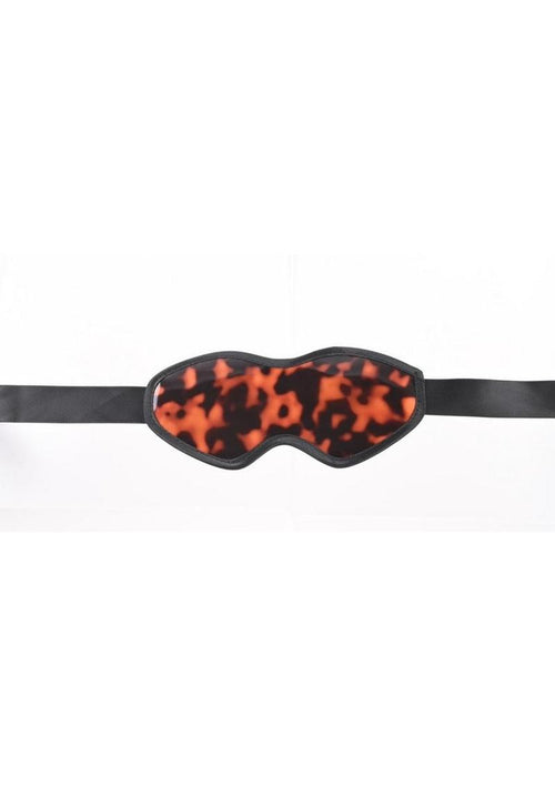 Load image 1 in gallery view. Sincerely Amber Blindfold - Animal Print/Gold