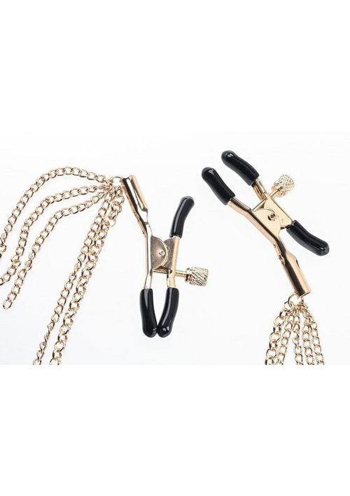 Load image 1 in gallery view. Sincerely Amber Chained Nipple Clamps Sincerely
