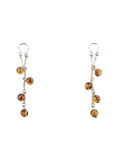 Load image 1 in gallery view. Sincerely Amber Nipple Jewelry - Animal Print/Gold