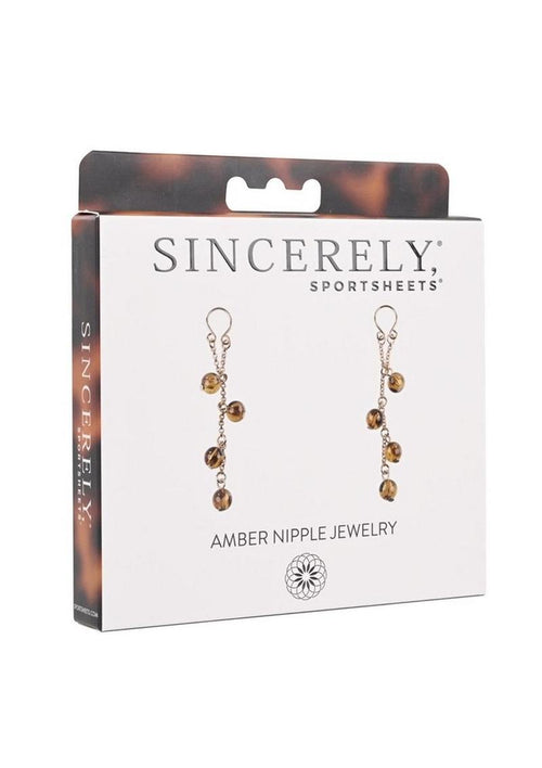 Load image 1 in gallery view. Sincerely Amber Nipple Jewelry - Animal Print/Gold