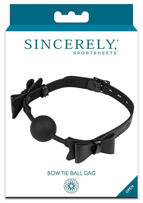Load image 1 in gallery view. Sincerely Bow Tie Ball Gag - Black