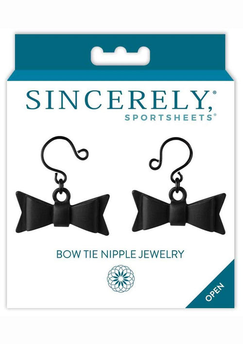 Load image 1 in gallery view. Sincerely Bow Tie Nipple Jewelry - Black