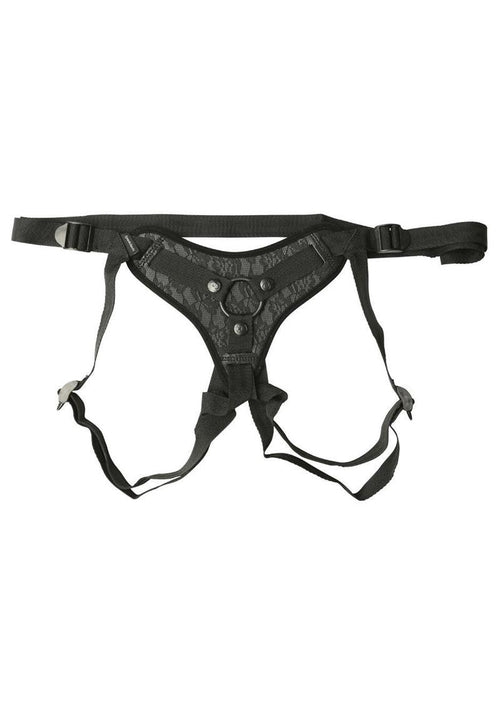 Load image 1 in gallery view. Sincerely Lace Strap-On Harness - Black