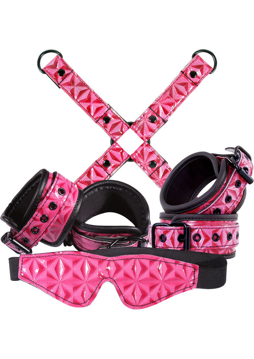 Load image 1 in gallery view. Sinful Bondage Vinyl Kit - Pink - Set Of 4