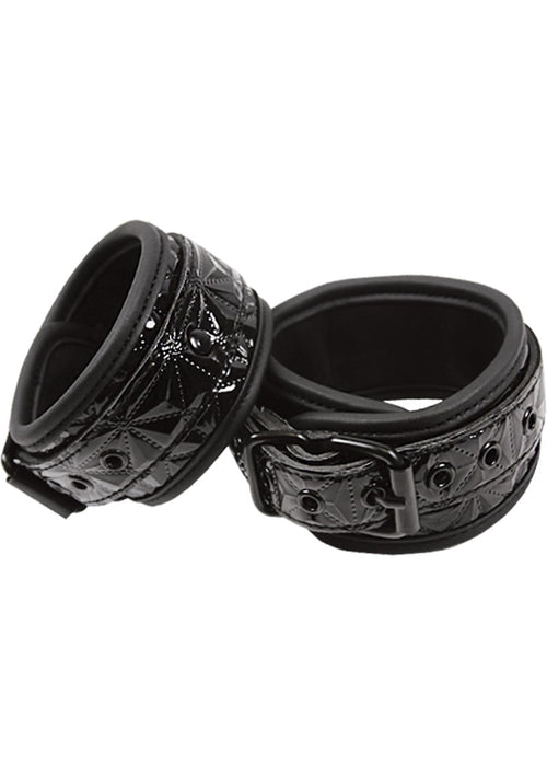 Load image 1 in gallery view. Sinful Wrist Cuffs - Black