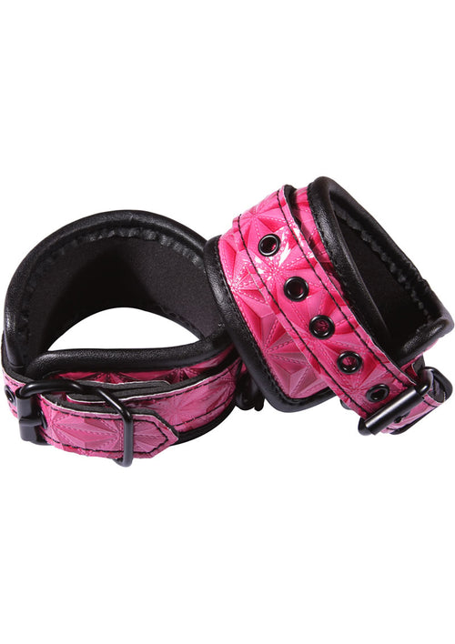 Load image 1 in gallery view. Sinful Wrist Cuffs - Pink