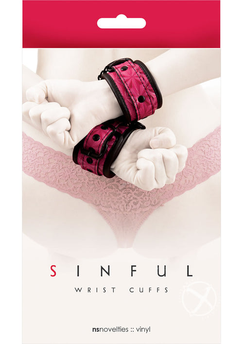 Load image 1 in gallery view. Sinful Wrist Cuffs - Pink