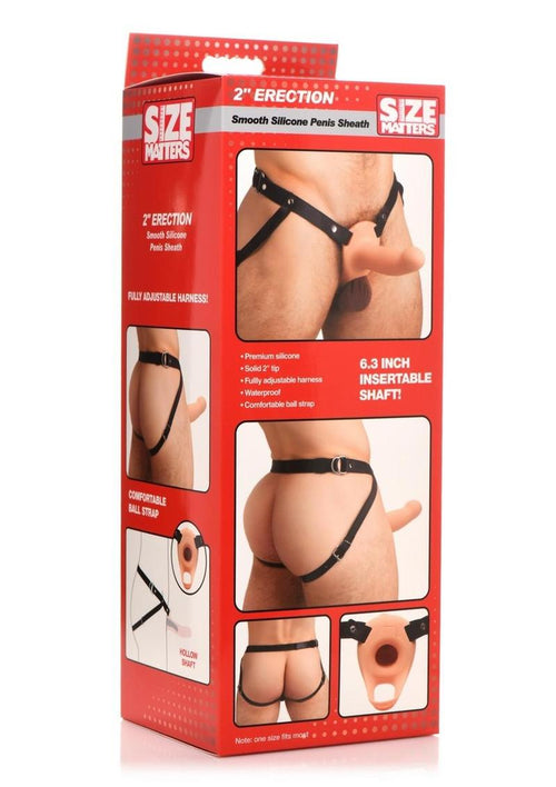 Load image 1 in gallery view. Size Matters 2 Erection Smooth Silicone Penis Sheath - Vanilla