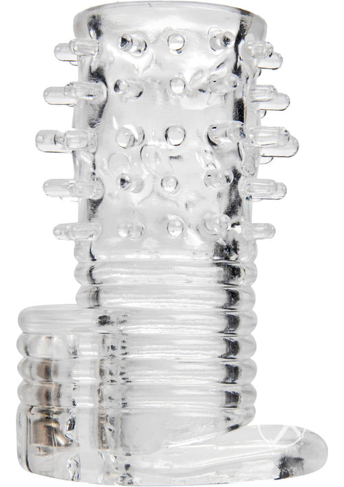 Load image 1 in gallery view. Size Matters Clear Sensations Vibrating Textured Erection Sleeve - Clear
