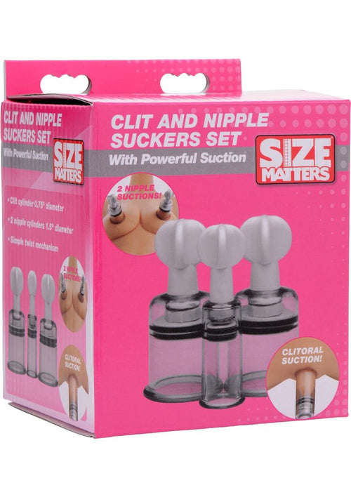 Load image 1 in gallery view. Size Matters Clit and Nipple Suckers - Clear - Set