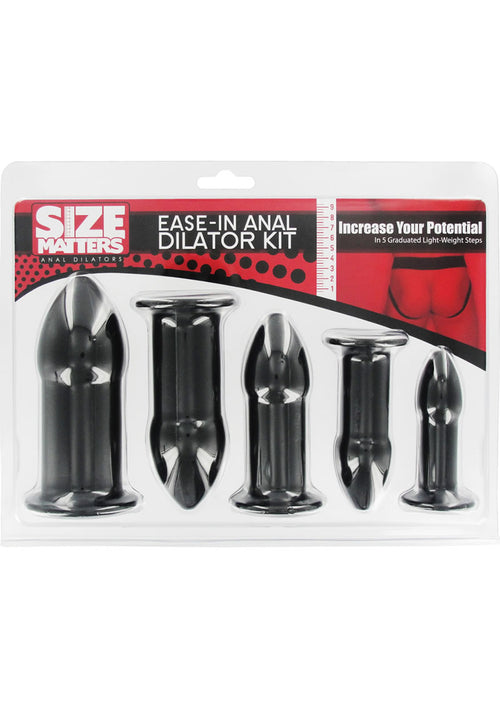 Load image 1 in gallery view. Size Matters Ease-In Anal Dilator Kit - Black