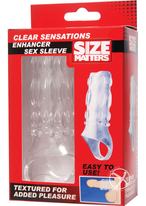Load image 1 in gallery view. Size Matters Enhancer Sex Sleeve - Clear