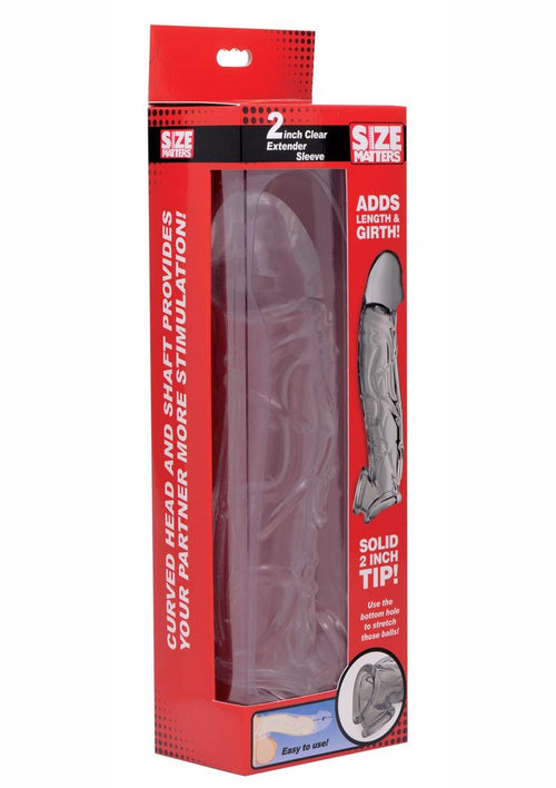 Load image 1 in gallery view. Size Matters Penis Extender Sleeve - Clear - 2in