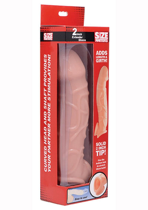 Load image 1 in gallery view. Size Matters Penis Extender Sleeve - Flesh/Vanilla - 2in