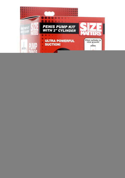 Load image 1 in gallery view. Size Matters Penis Pump Kit with 2in Cylinder - Clear