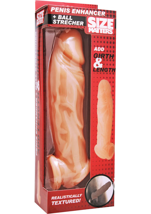Load image 1 in gallery view. Size Matters Realistic Penis Enhancer and Ball Stretcher - Vanilla
