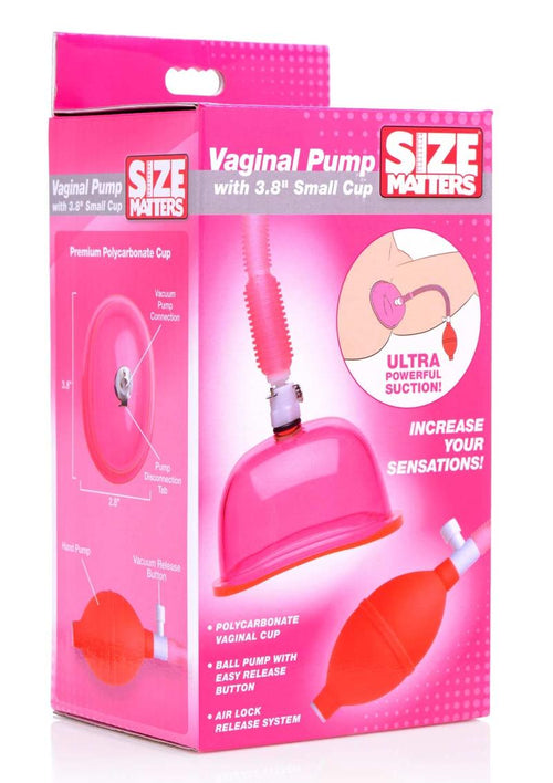 Load image 1 in gallery view. Size Matters Vaginal Pump with 3.8in Cup - Pink - Small